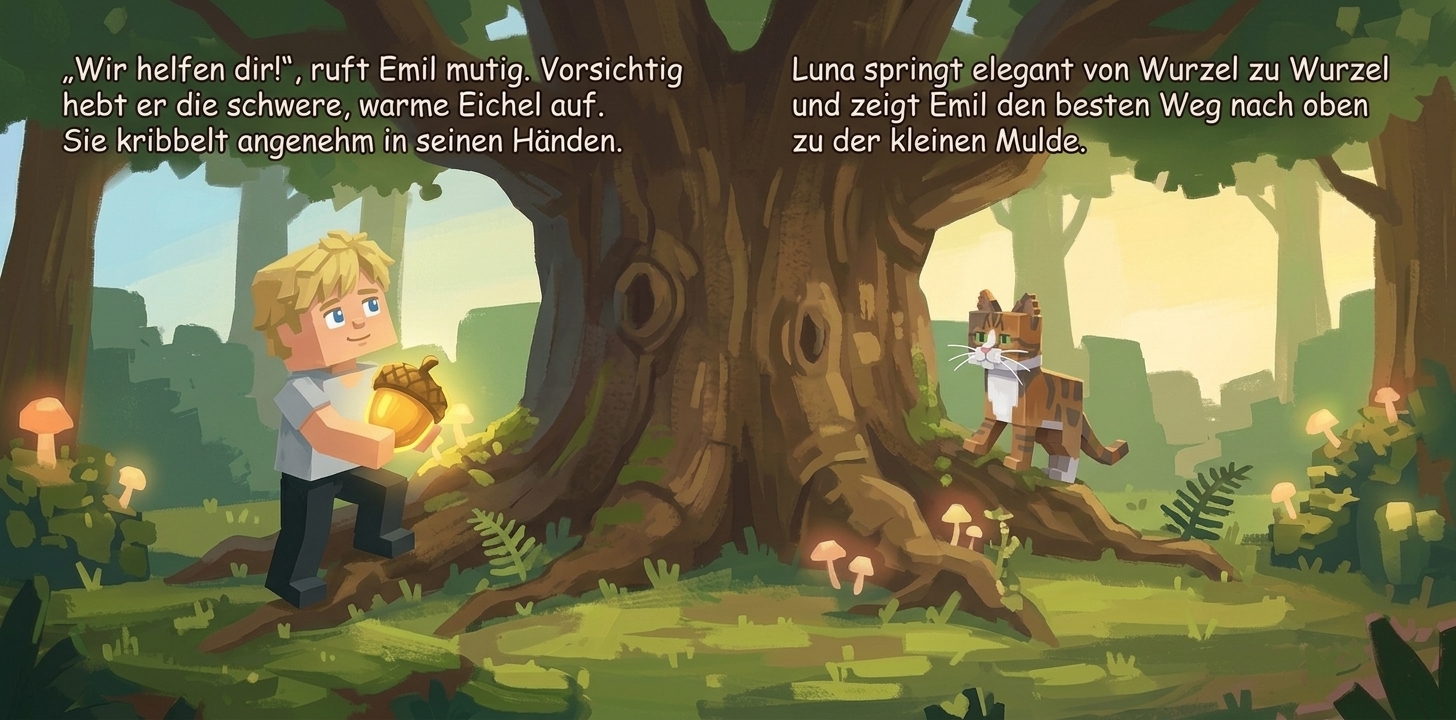 Beispielseiten aus einem selbst gestalteten Buch